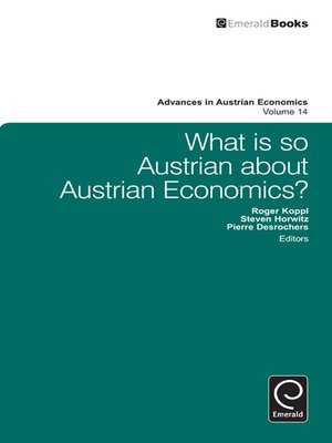 cover image of Advances in Austrian Economics, Volume 14